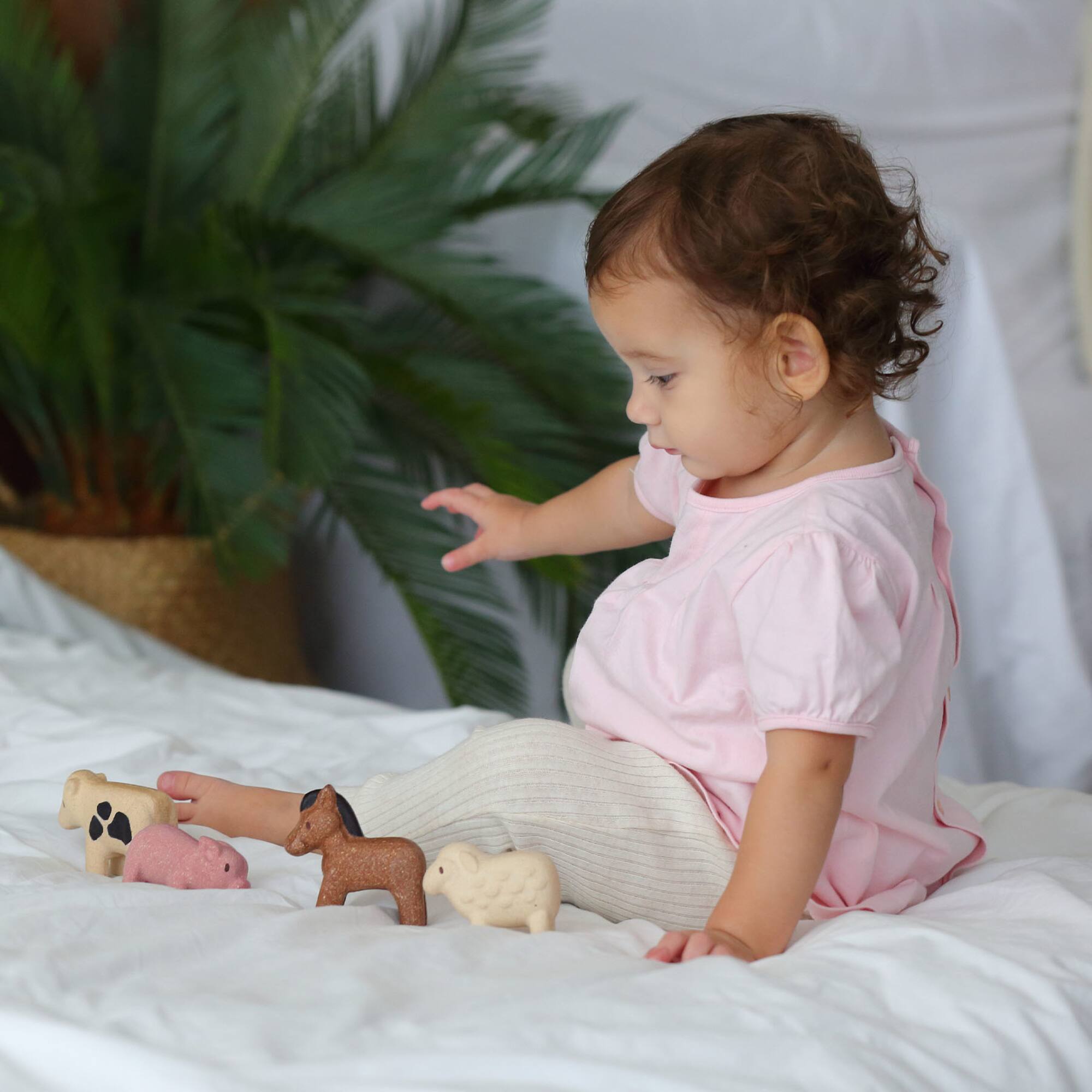 PlanToys Wooden Farm Animals Playset